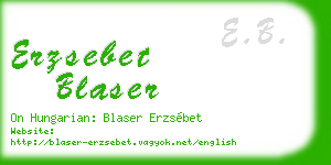 erzsebet blaser business card